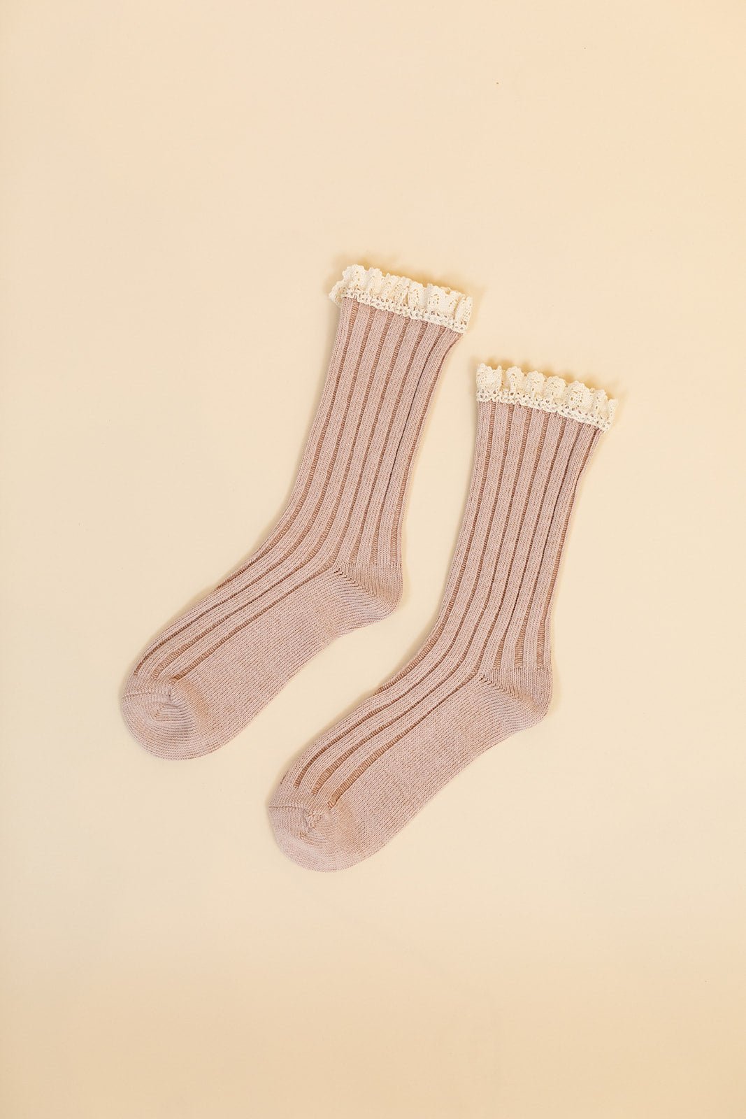 Crochet Trim Socks — Brooklyn Blush, Draper Utah