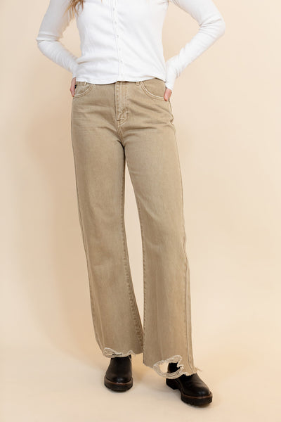 Dylan Ultra High Rise Brown Jeans