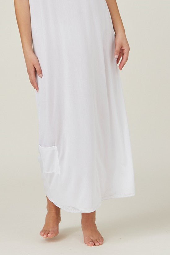 White temple dress slip — layering slip for LDS temple dresses, view 4