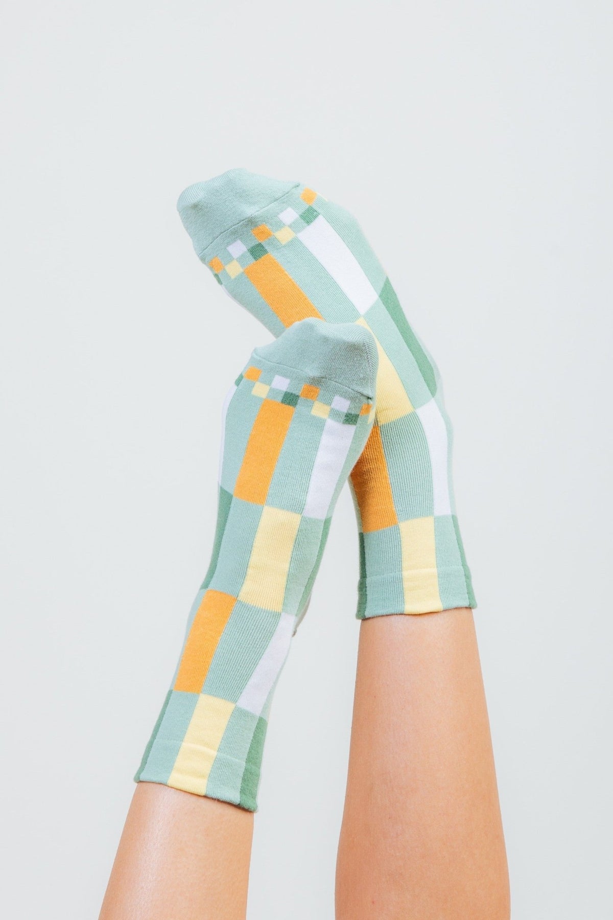 Women's Sage Stripe Socks — Brooklyn Blush, Draper Utah
