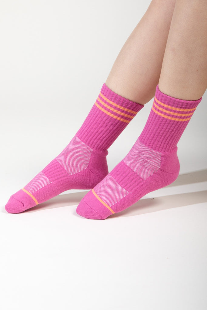 Women's Stripe Socks in Pink