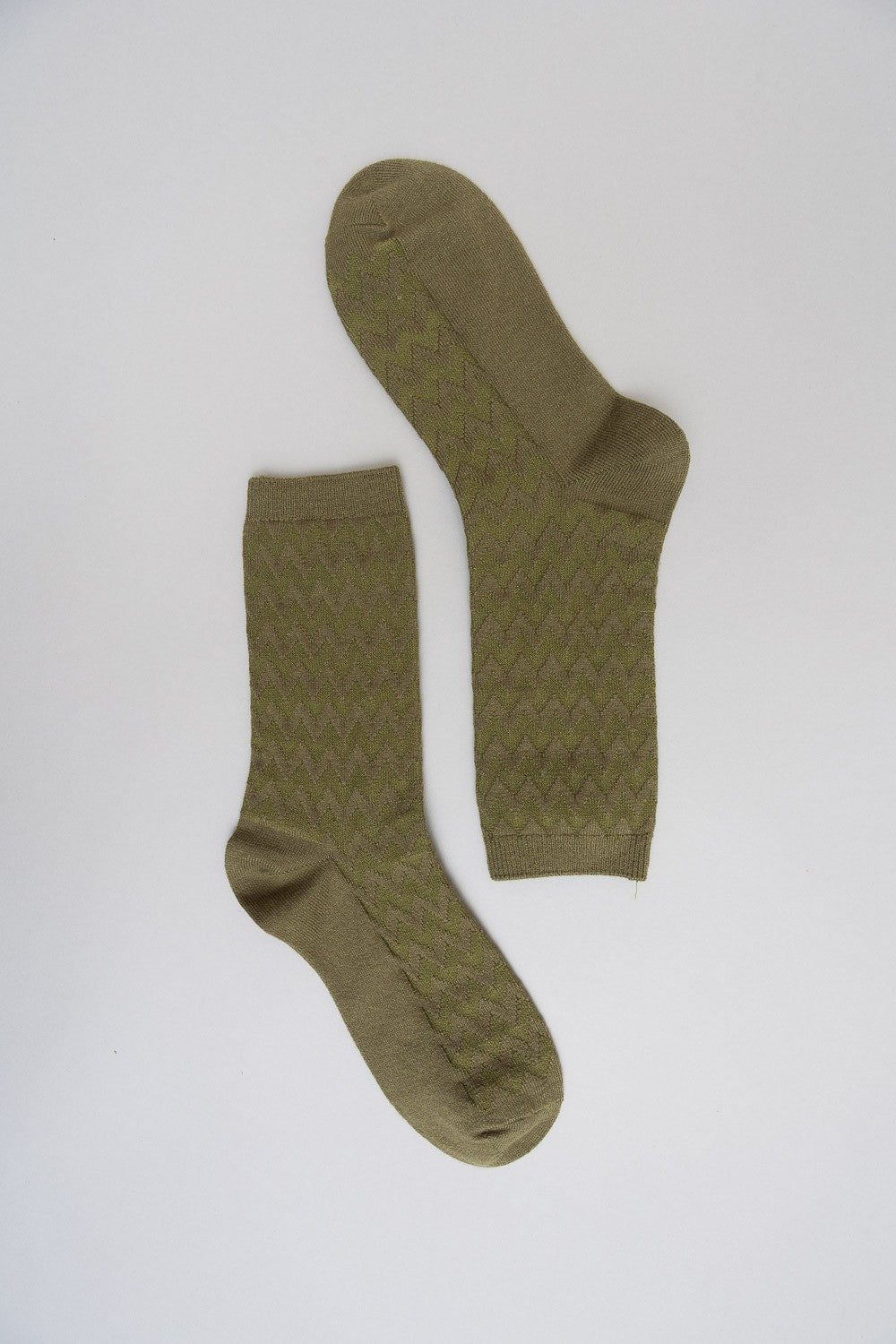 Zig Zag Socks in Moss — Brooklyn Blush, Draper Utah