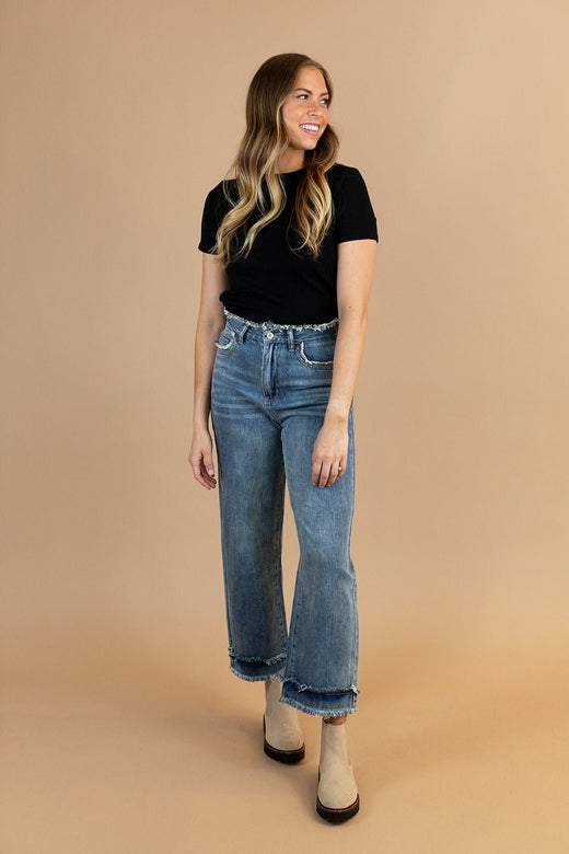 Vessie Frayed Jeans — Brooklyn Blush women's boutique, Draper Utah