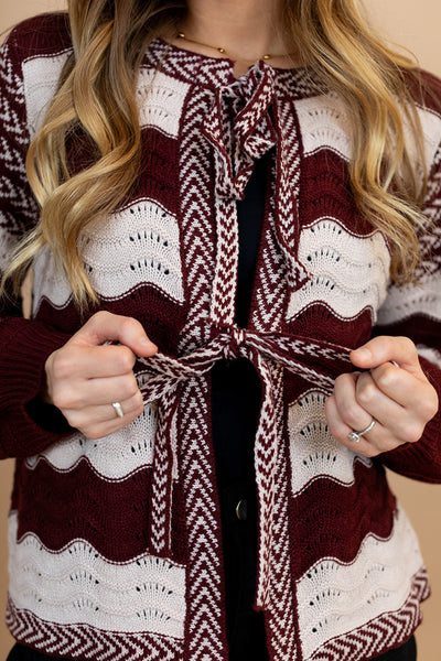 Chezney Bow Cardigan Sweater