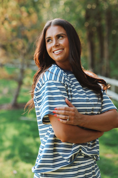 Brianne Shirt in Dusty Blue
