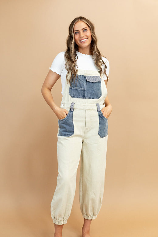 Yuko Denim Twill Overalls — Brooklyn Blush women's boutique, Draper Utah