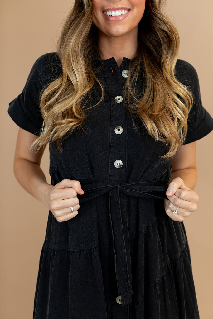 Rae Denim Maxi Dress Brooklyn Blush Rae Denim Maxi Dress Brooklyn Blush