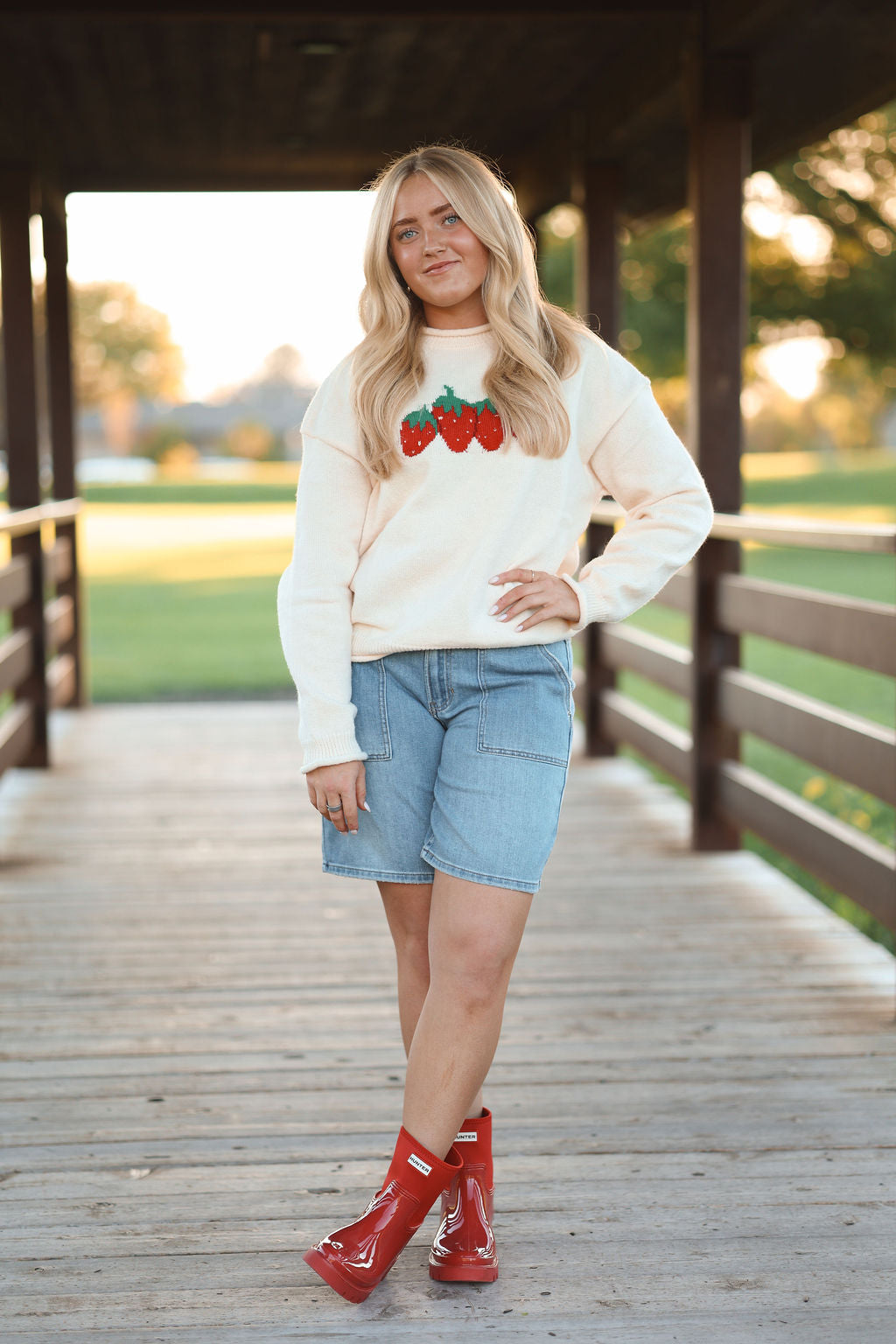 Afton Strawberry Sweater