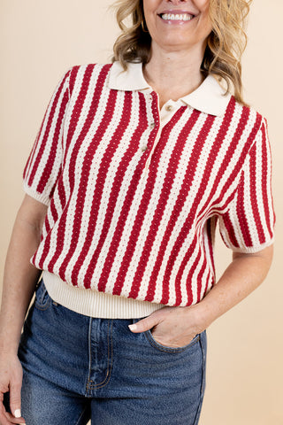 Melina Stripe Knit Top