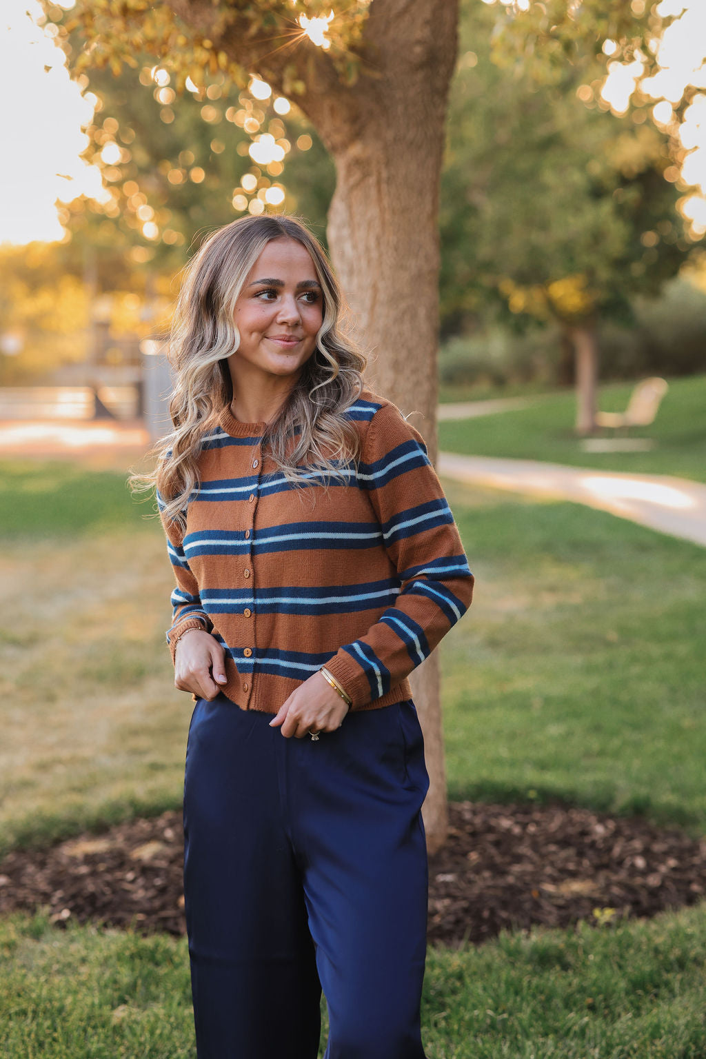 Chari Striped Cardigan