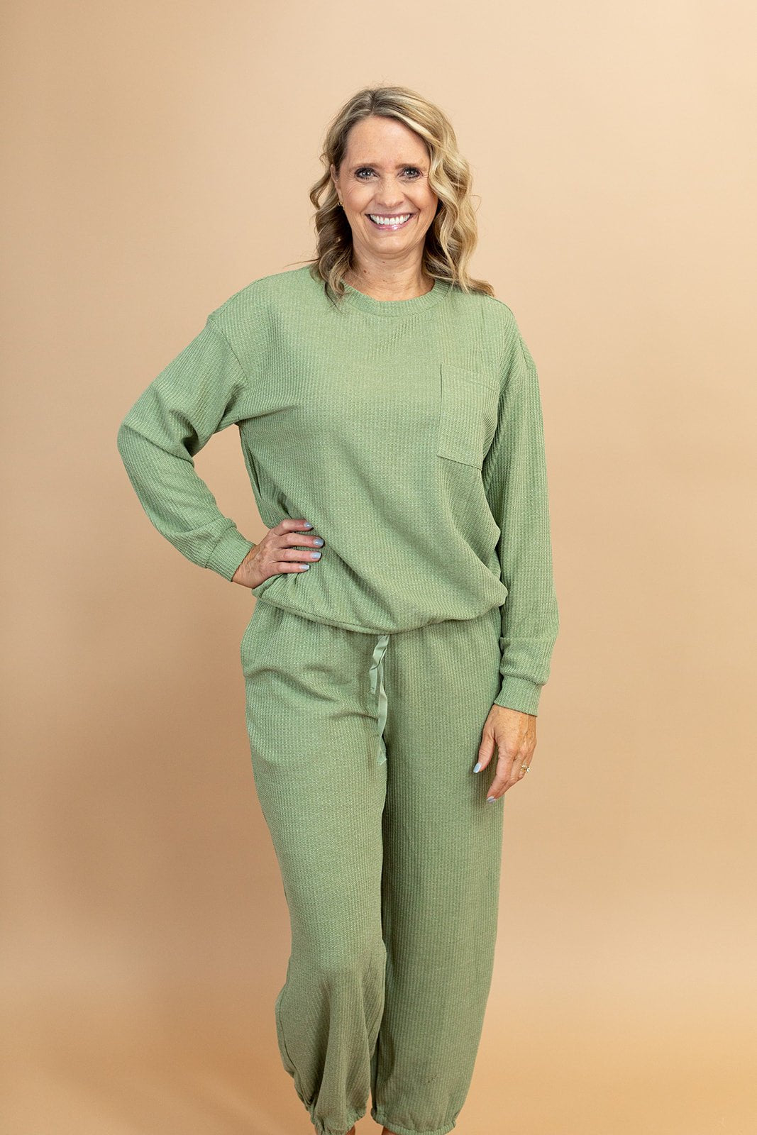 Bree Waffle Knit Lounge Set