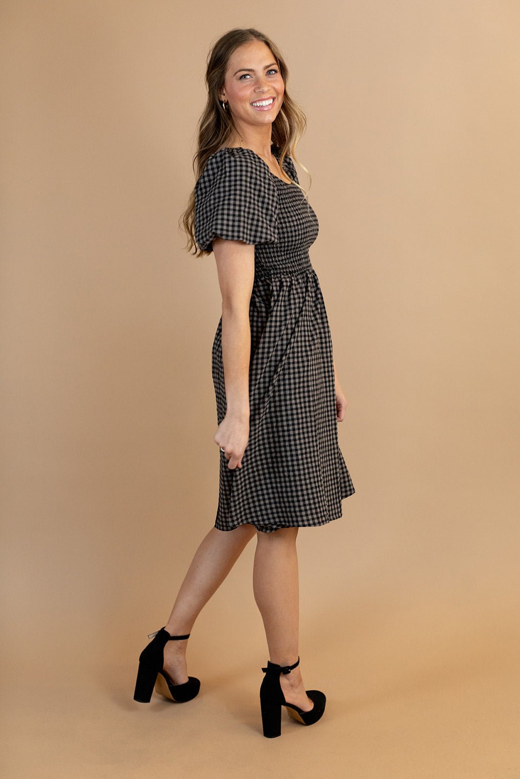 Presley Gingham Dress — Brooklyn Blush women's boutique, Draper Utah