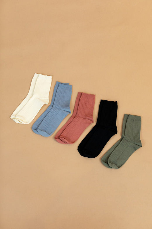 Ribbed Quarter Socks — Brooklyn Blush, Draper Utah