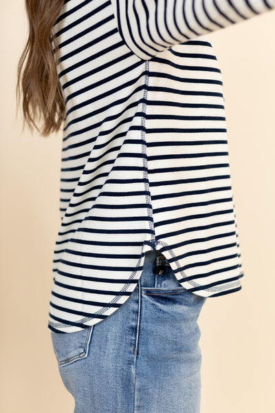 Wells Stripe Henley Shirt