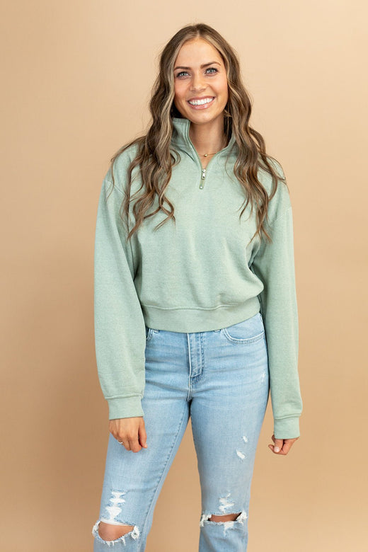 Harley Zip Sweatshirt — Brooklyn Blush women's boutique, Draper Utah