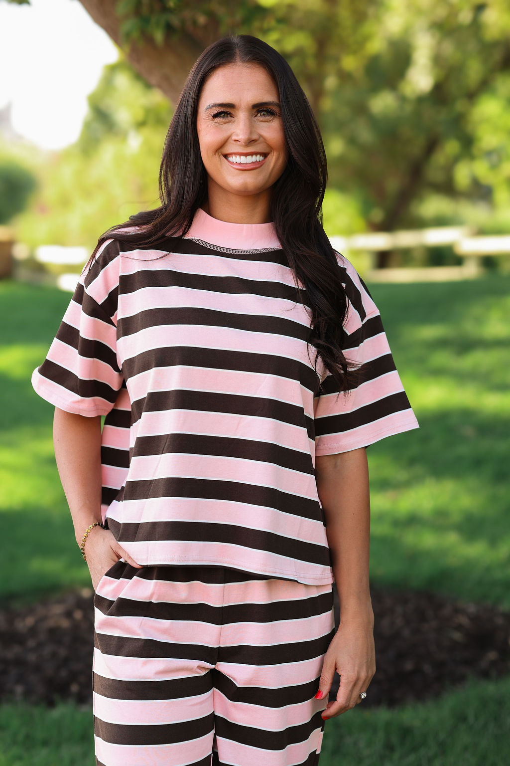 Blair Striped Mock Shirt