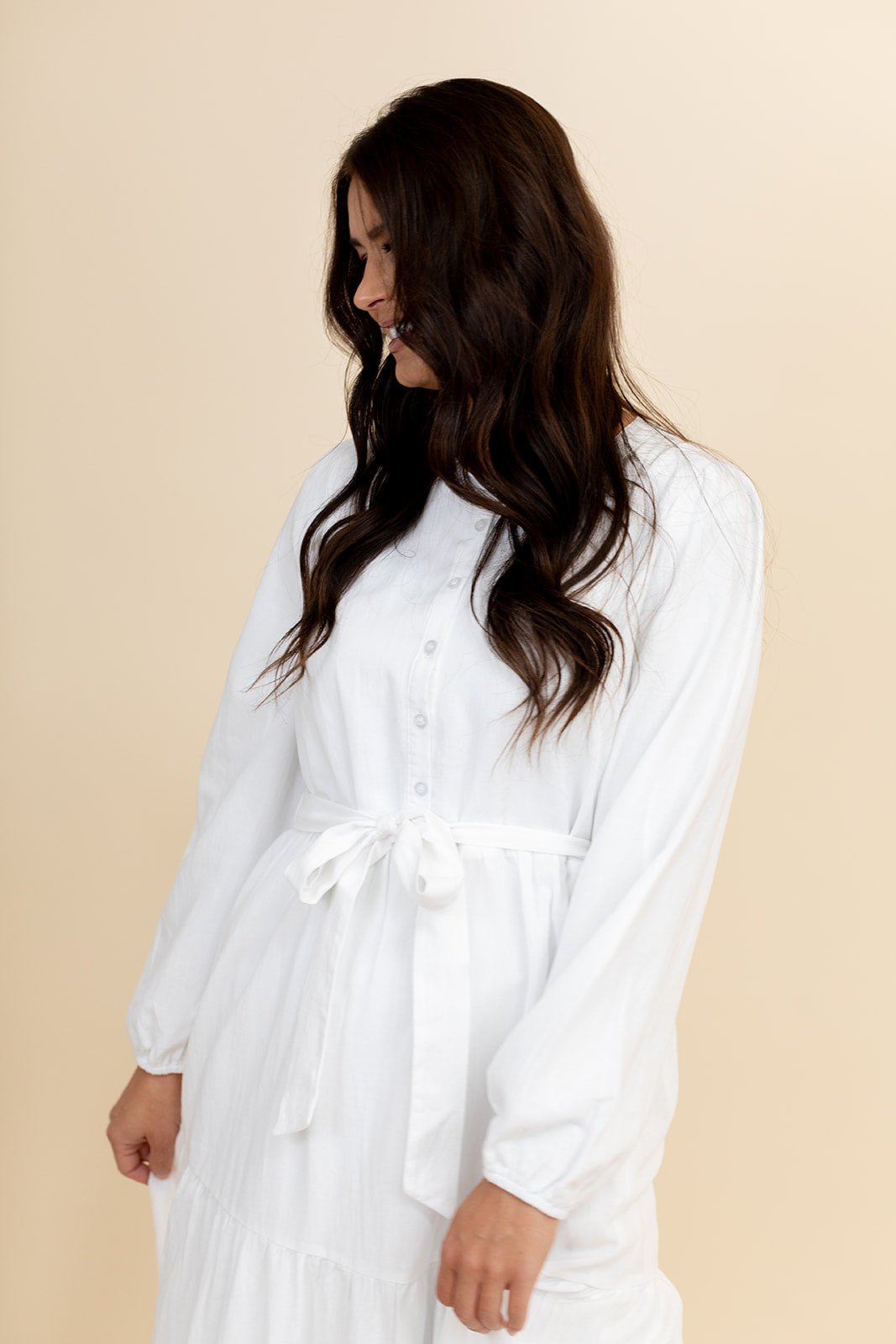 Vivian Temple Dress — white LDS temple dress, view 3