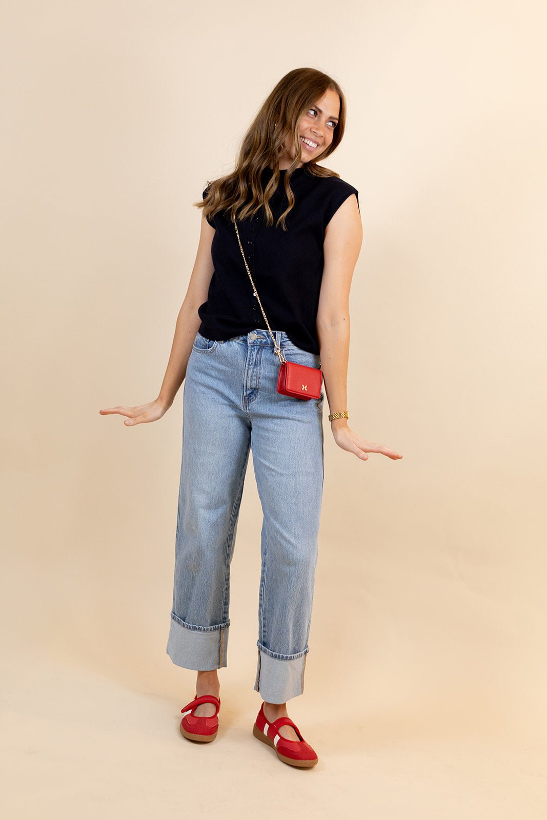 Tyra Super High Rise Cuff Jean