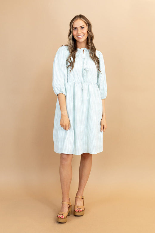 Maisie Plaid Midi Dress — Brooklyn Blush women's boutique, Draper Utah