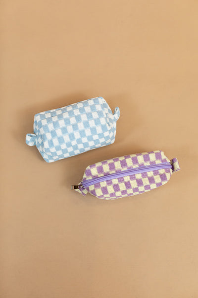 Checkered Purple Bag