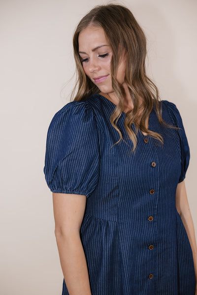 Kollyns Pinstripe Denim Dress