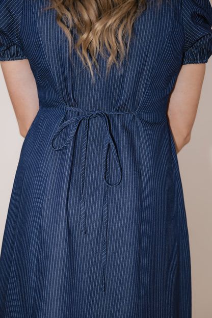 Kollyns Pinstripe Denim Dress
