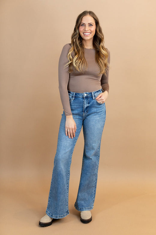 Camdyn Wide Leg Flare Jeans — Brooklyn Blush women's boutique, Draper Utah