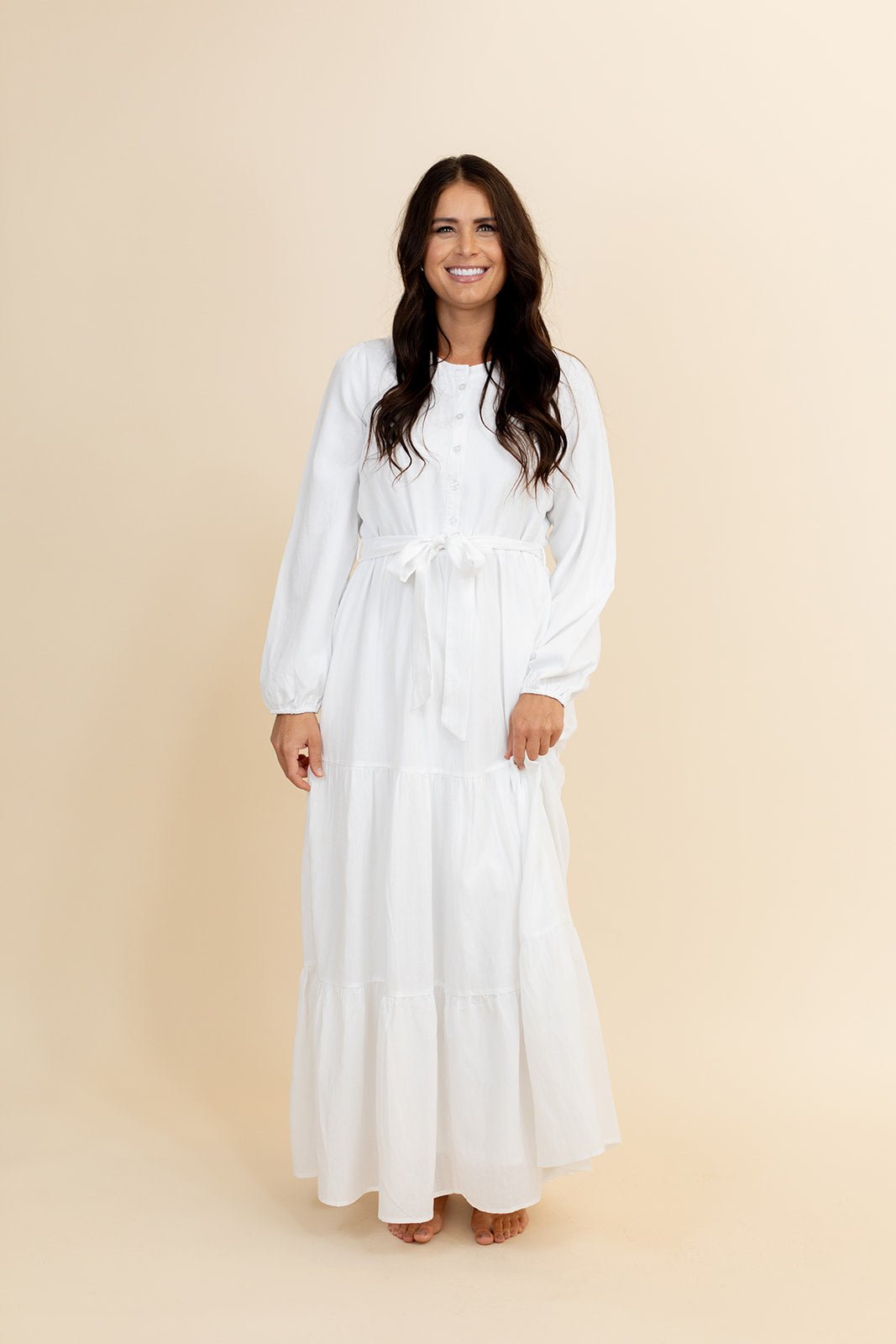 Vivian Temple Dress — white LDS temple dress, view 5