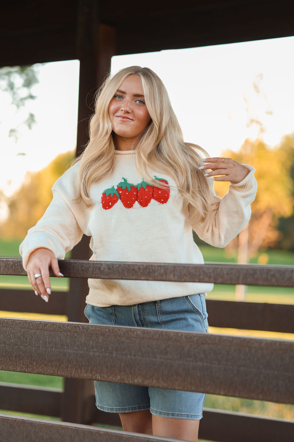 Afton Strawberry Sweater