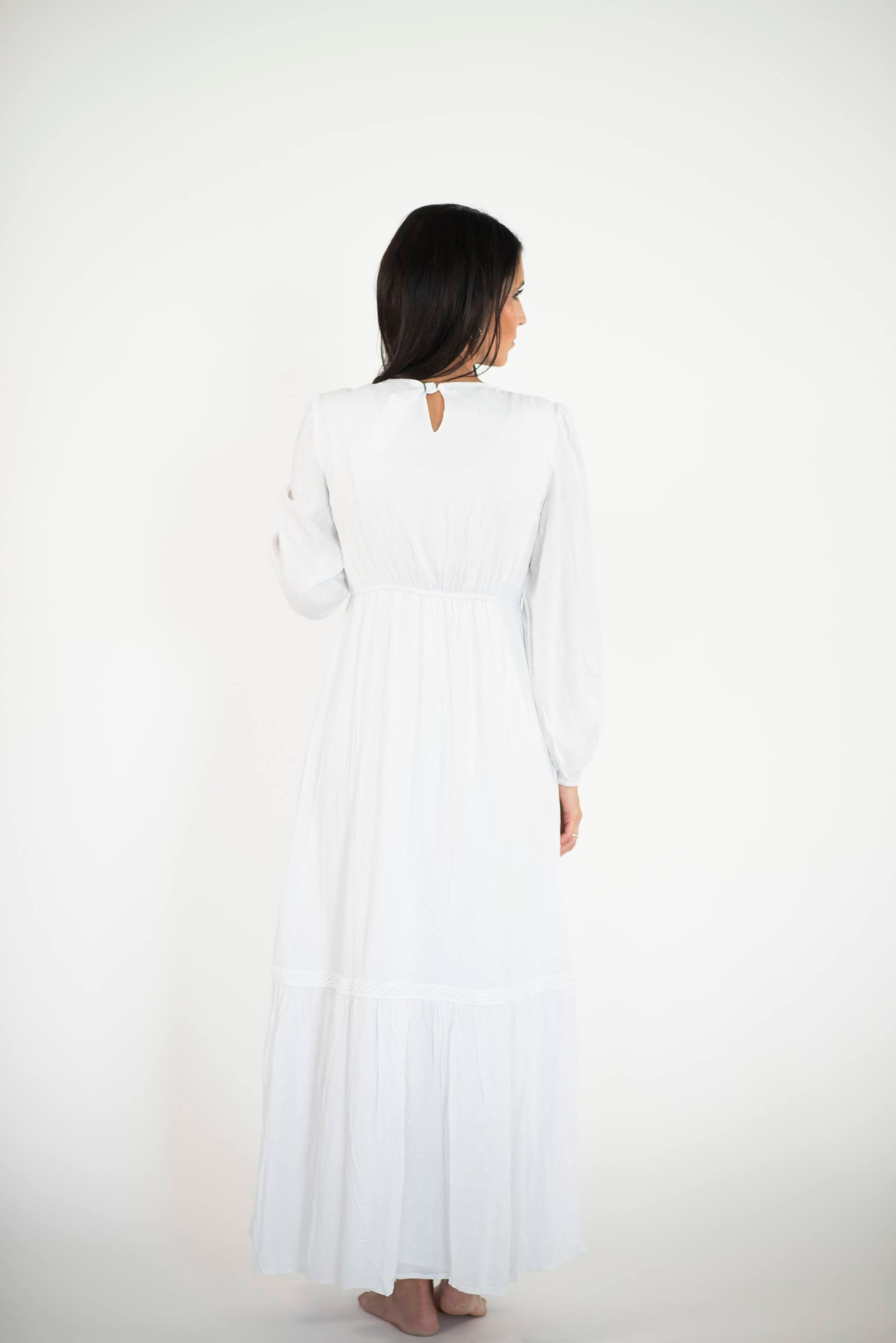 Maria Temple Dress — white LDS temple dress, view 5
