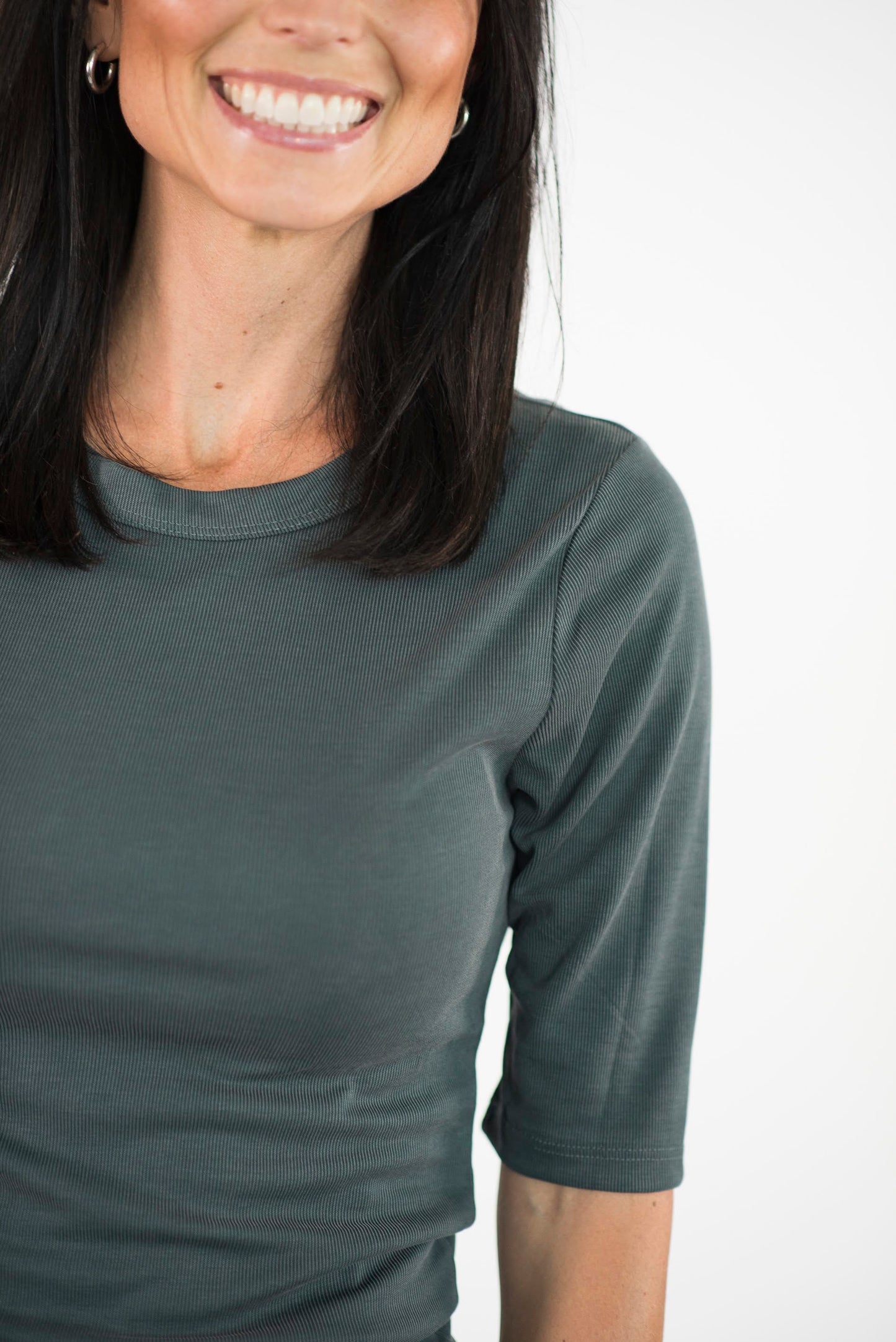 Trish Ribbed Top in Green