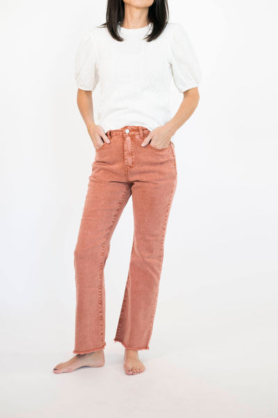 Sidnee Flared Pants in Rust