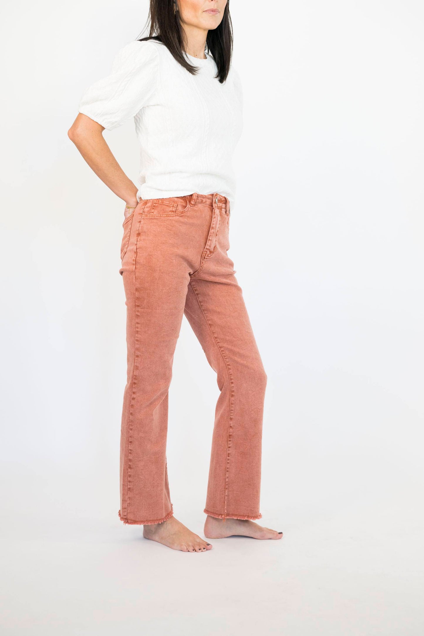 Sidnee Flared Pants in Rust