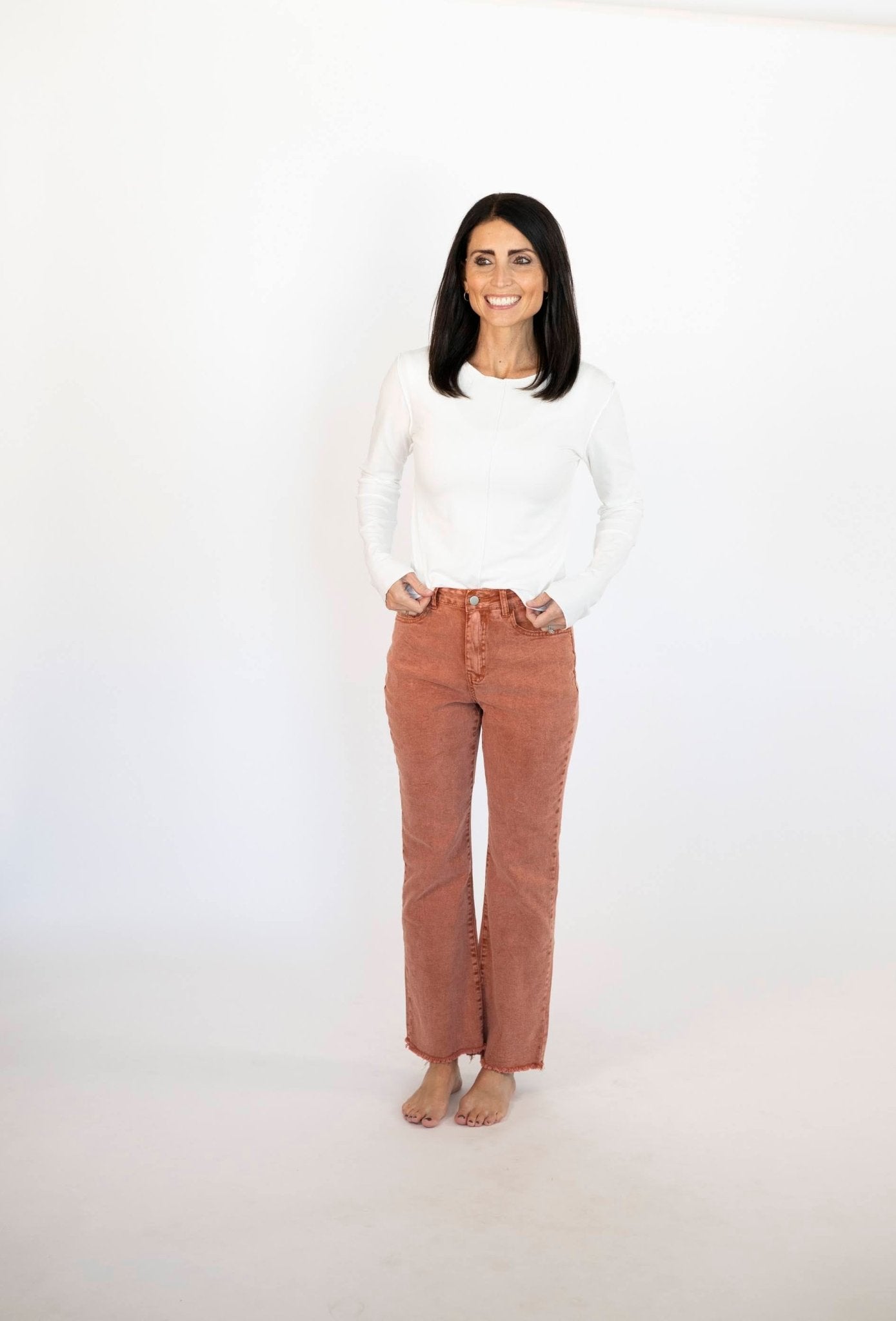 Sidnee Flared Pants in Rust