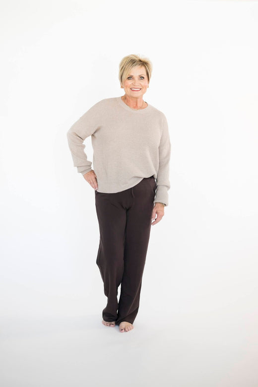 Dean Scuba Pants in Dark Chocolate — Brooklyn Blush women's boutique, Draper Utah