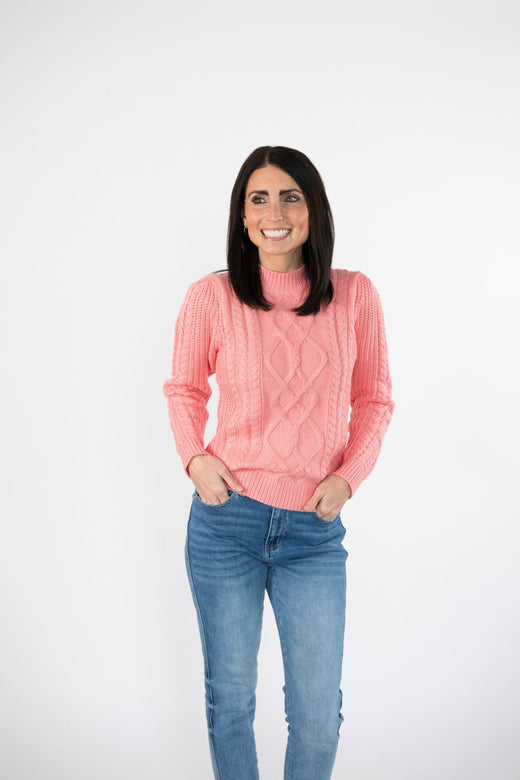 Ramona Cable Sweater — Brooklyn Blush women's boutique, Draper Utah