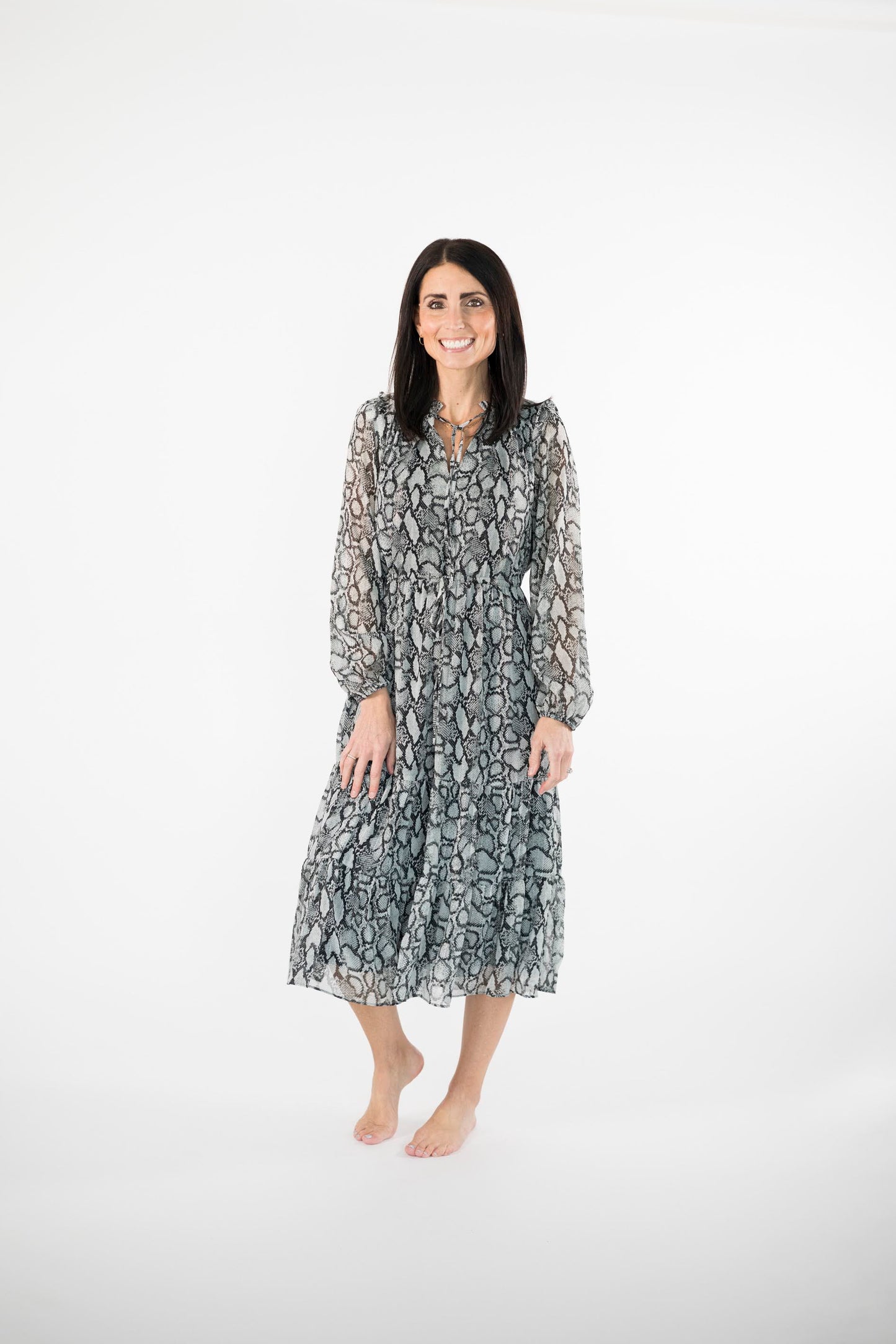Jayra Snake Print Dress