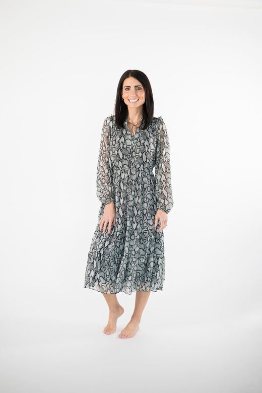 Jayra Snake Print Dress — Brooklyn Blush women's boutique, Draper Utah