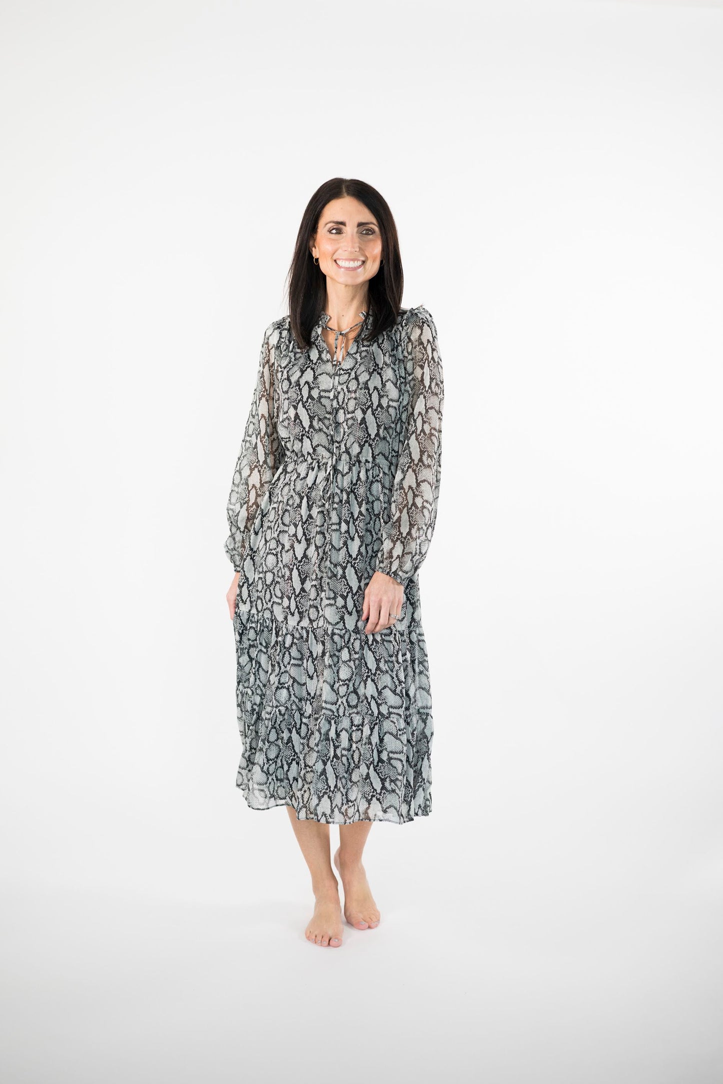 Jayra Snake Print Dress
