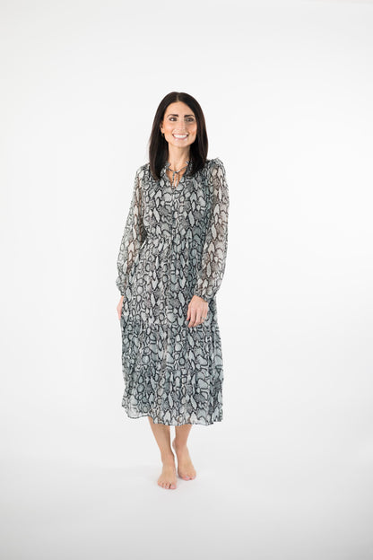 Jayra Snake Print Dress