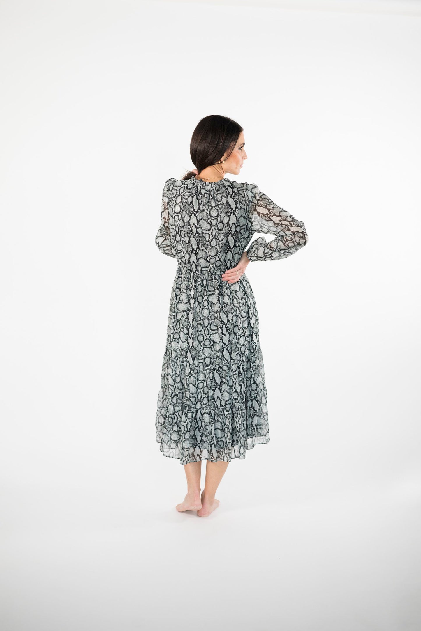 Jayra Snake Print Dress