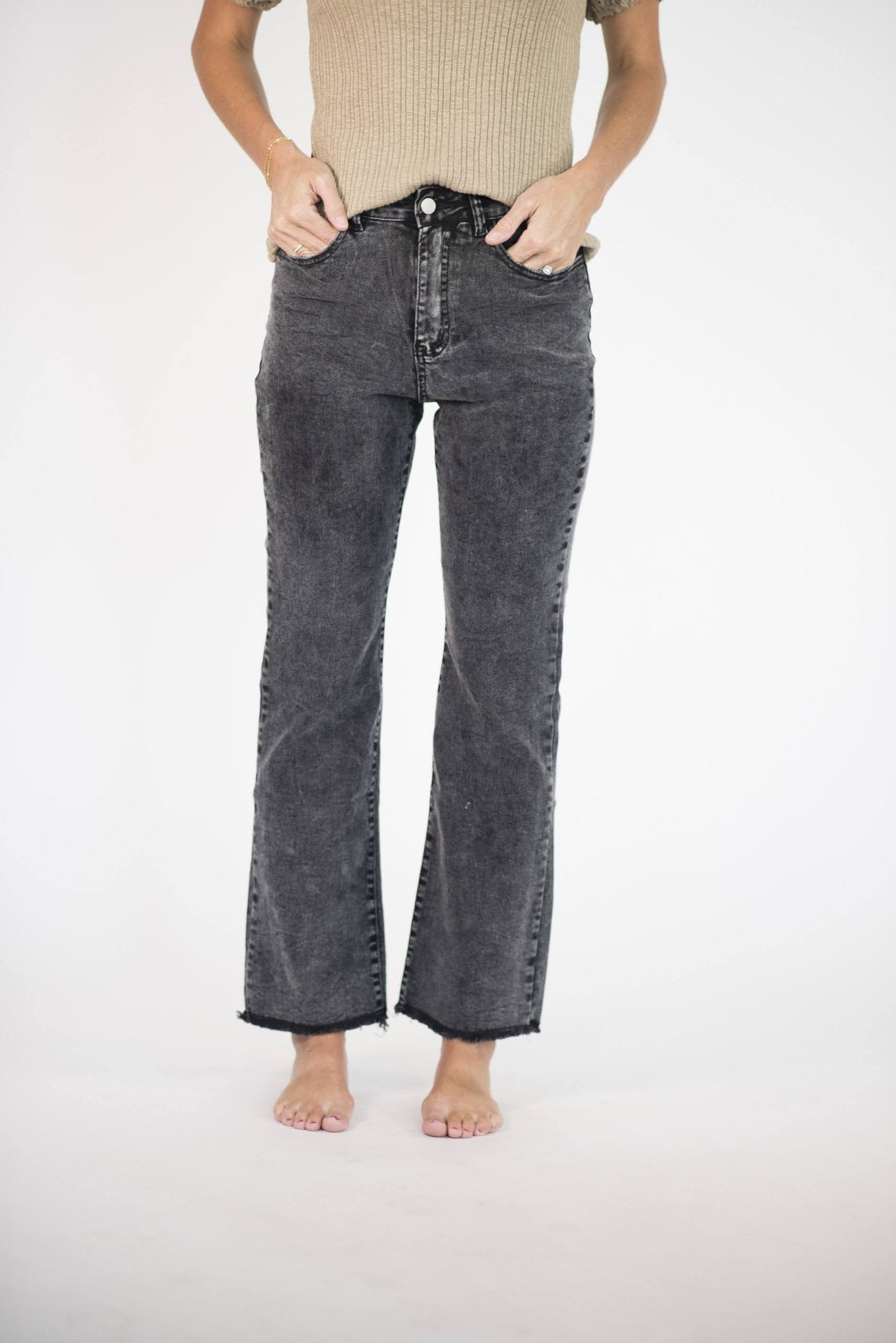 Sidnee Flared Pants in Black — Brooklyn Blush women's boutique, Draper Utah