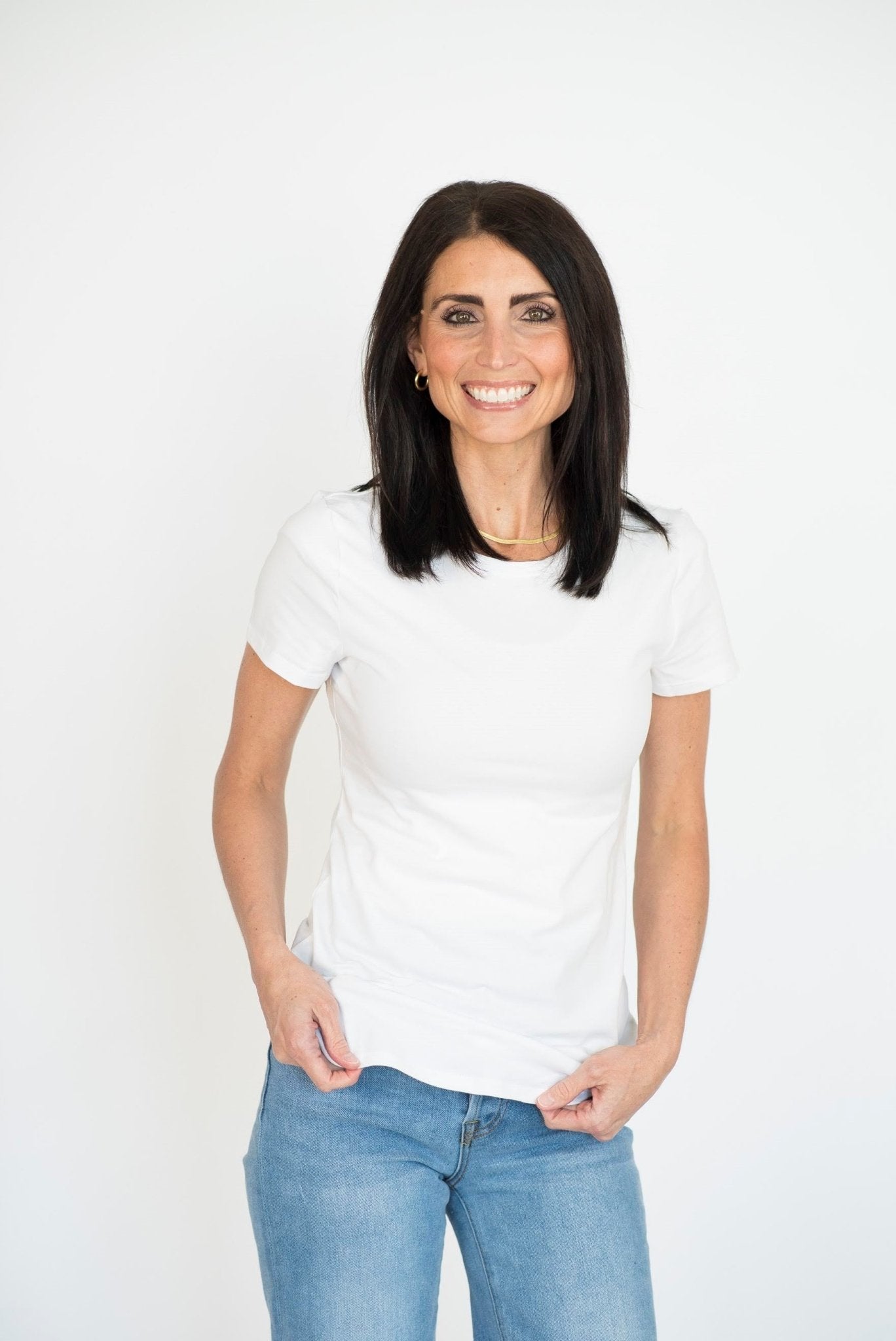 Terra Round Neck Tee in White
