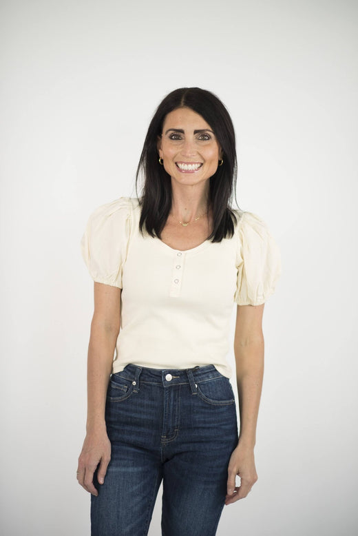 Arleth Puff Sleeve Top — Brooklyn Blush women's boutique, Draper Utah