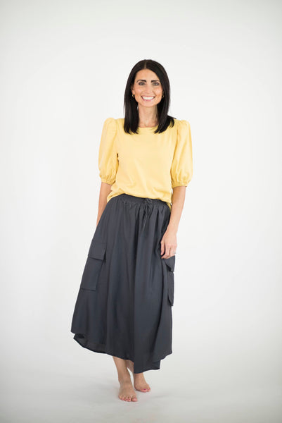 Carol Puff Sleeve Top in Yellow