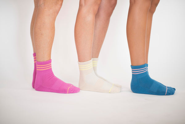 Women's Stripe Socks in Blue