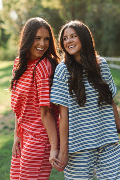 Brianne Shirt in Red/Pink