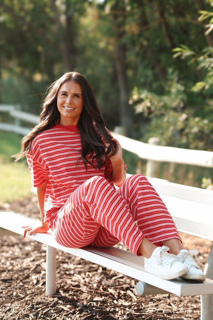 Brianne Shirt in Red/Pink