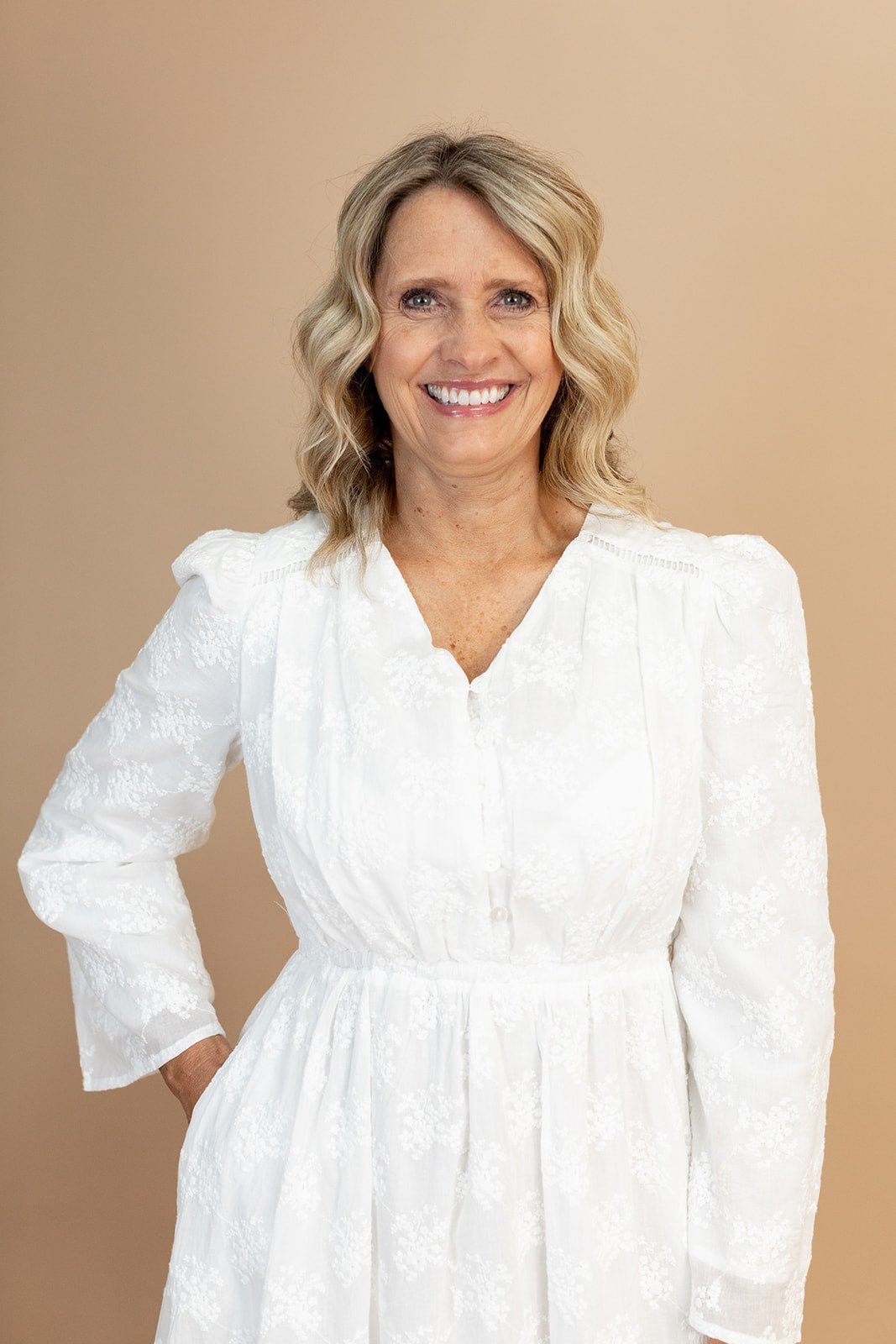 Rosealee Temple Dress — white LDS temple dress, view 4