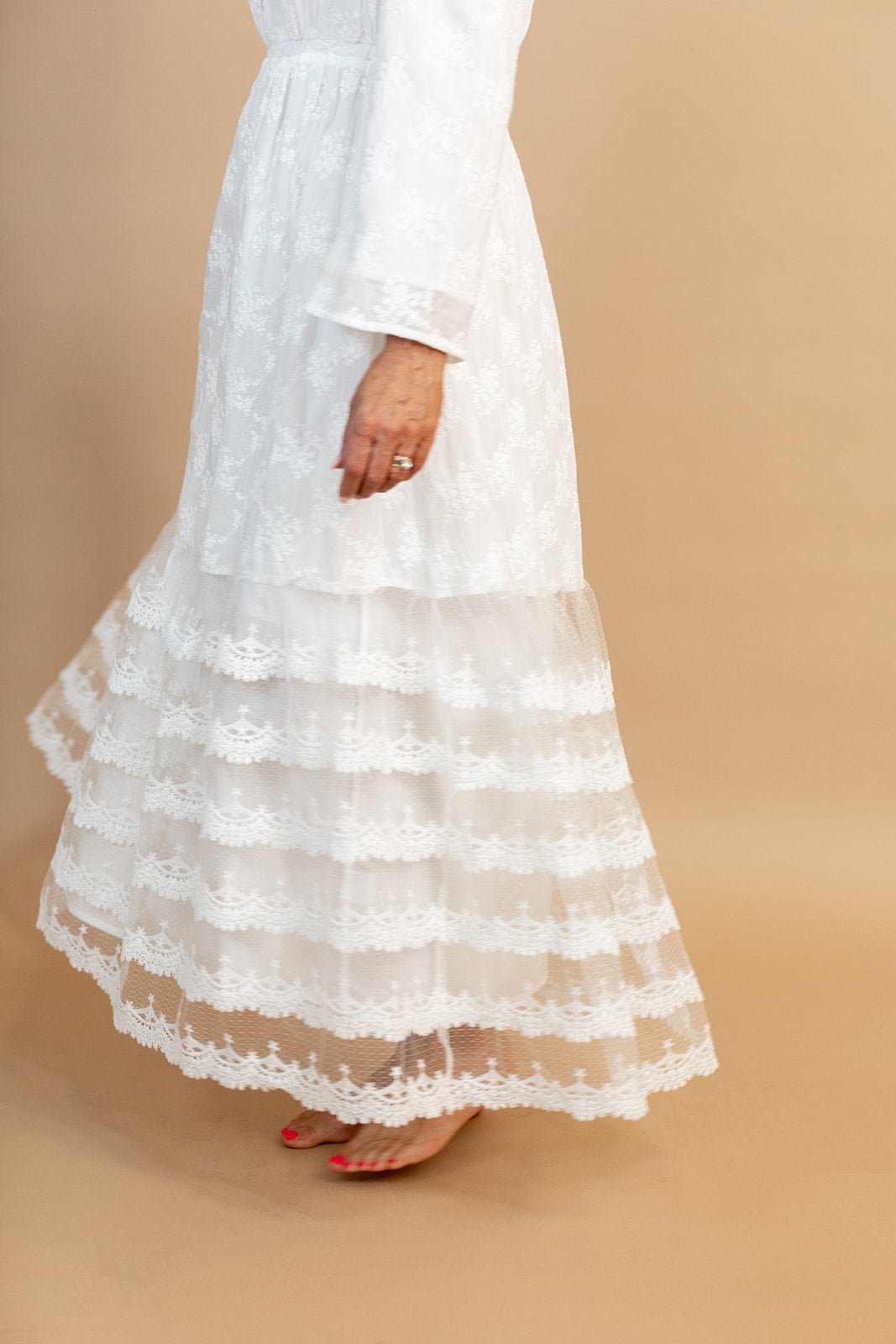 Rosealee Temple Dress — white LDS temple dress, view 5